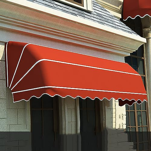 Parasol d'extérieur pliable - Rétractable - Protection contre les UV et la pluie - Pare-soleil pour cafés, restaurants, vendeurs de rue - Auvent orange vif 220 x 60 x 60 cm - Idéal pour terrasse et