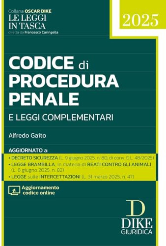 Codice di procedura penale e leggi complementari Pocket 2025. Con aggiornamento codice online