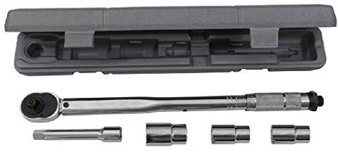 Petex 44710000 Clé Dynamométrique 40- 210 Nm, avec 3 Douilles 17/19/21 mm 1 Rallonge