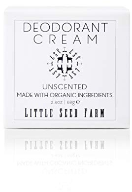Little Seed Farm All Natural Deodorant Cream - Unscented - Aluminum Free Deodorant for Women or Men, Net Wt. 2.4oz | 68g