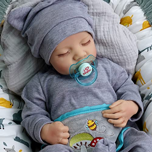 BABESIDE Reborn Puppe, 17 Zoll, handwaschbar, für Babys, Jungen, Körper aus weichem Vinyl, Sieht aus wie EIN echtes Baby