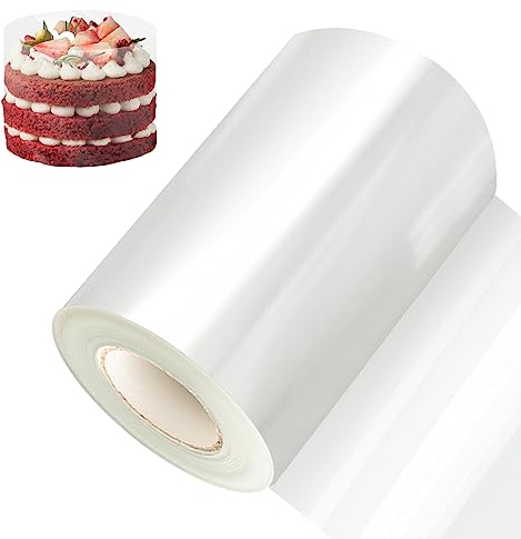 Rouleau de film transparent pour gâteau, bande d'acétate pour gâteau, 10/15/20 cm x 10 m, pour décoration de gâteau en chocolat, mousse et desserts (6 cm)