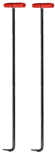QUARKZMAN Chiusino Coperchio Gancio T Stile Maniglia, 33, 2pz Pompa Gancio per Pozzetto Coperture, Pietra Lastre, Acciaio Tubi, Tempesta Scarico Copertura, Nero
