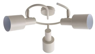 Lindby Foco Ovelia (Moderno) en Blanco hecho de Metal (3 llamas, E27) foco empotrado lámpara techo pared