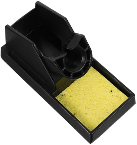 NUOBESTY Supporto per Saldatore Portatile in Alluminio con Spugna Integrata per Utensili di Combustione Legno e Penne per Pirografia, per Crafting e Sicurezza Migliorata