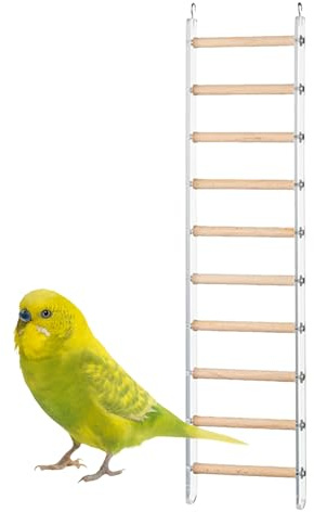 Fågelstege - stegpinne för bur | Finches Training Toys med 360° roterande paraketcigaretter, vilar i olika inomhus- och utomhusmiljöer, denna fågelstege