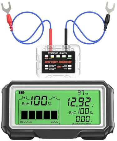 12V Car Battery Tester SOH SOC Charging Tester LED Monitor Display Professional Battery Health Analyzer Easy To Use