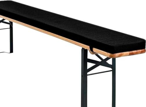 Bench Cushions for Outdoor/Indoor Furniture 48/40/36/48/60inch X 16/18/10/12/14inch Rectangular Non-Slip Seat Cushion Pad with Zipper for Beer Tent Deck Chair Swings Bay Window(Black,47x10x2in)