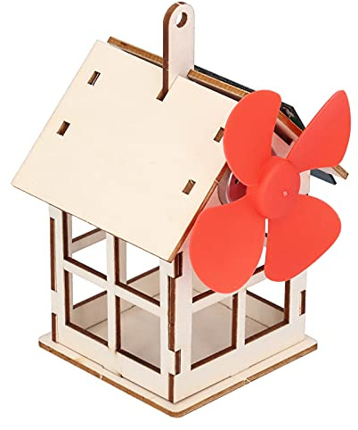 Vistreck Moulin à Vent à énergie Solaire, Maison en Bois, Jouet d'expérimentation de Bricolage pour Enfants, activité d'apprentissage Scientifique Amusante