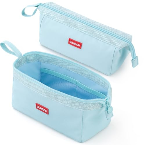 CICIMELON Pencil Case Large Capacity Pencil Pouch Pen Bag for School Teen Girl Boy Men Women (Blue)