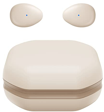 Mini écouteurs Bluetooth sans Fil, Petit Casque Semi-Intra-auriculaire léger pour Dormir sur côté,Travail,Fitness,Course,Conduite,Diffuser de la Musique ou des podcasts Depuis iPhone/Android (Nude)