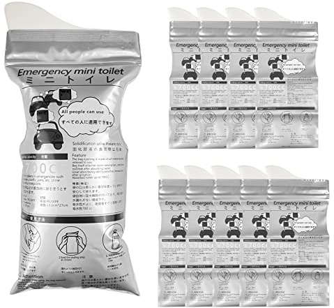 Fousenuk 10 st engångspåse, 750 ml, bärbar superabsorberande | Kräkningsurinpåsar, kitturinaler toalettväskor för camping, resor, nödsituationer, resetoaletter för kvinnor, män, barn