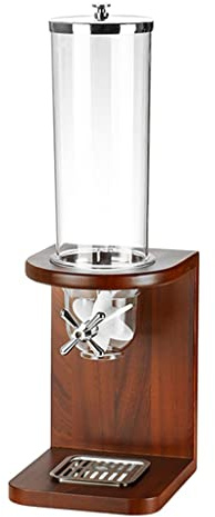 Dry Food Cereal Dispenser, Airtight Kitchen Storage with Wood Base(per can 4L), Can Hold Nuts, legumes, Candy, Snacks, for Home Office Hotel Commercial Bar (Color : Brown, Size : 4L)