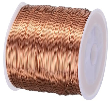 QUARKZMAN Fil de Cuivre Émaillé de 0,4 mm, 170 m/558 ft, 200 g, Fil de Bobinage Magnétique Émaillé pour Transformateurs et Inducteurs