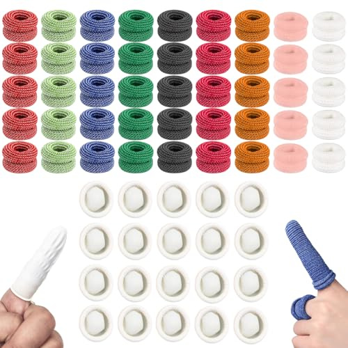 65 Pcs Protector Dedos Mano Vendajes Tubulares Para Dedos Venda Tubular Dedos Vendajes Tubulares Tubular Para Dedos Venda Tubular Elastica Manos Venda Tubular Dedos Protector Dedos Mano
