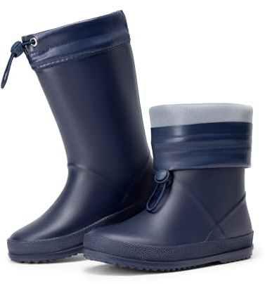 DREAM PAIRS Kids Bottes de Pluie pour Enfants Imperméables et Légères Bottines Antidérapante Durable,Size 36,Marine,SDRB2401K