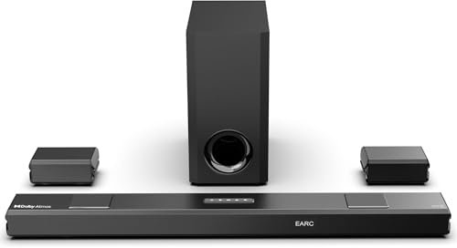 HYE 5.1.2Ch Soundbar with Subwoofer & Surround Speakers - Wireless Dolby Atmos Soundbar, Subwoofer, Surround Speakers, 560W, HDMI & USB, Remote Control - Home Cinema Sound System - 512DSB28012