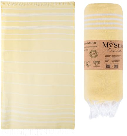 MyStilo Toalla de sauna XXL, toalla de baño grande y suave, 100 x 200 cm, secado rápido, toalla de playa de primera calidad, toalla para hombres, mujeres, yoga y fitness (amarillo)