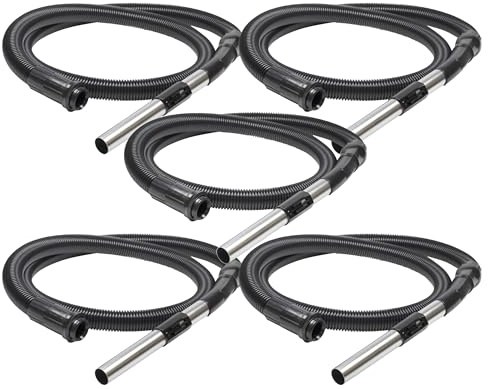 vhbw 5X Hose Compatible with Columbus VP 9050 Comfort, Apollo Vacuum Cleaner - 2.41 m, Handle, 32mm Round Connection