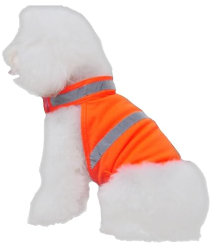Totority Giubbotto di Sicurezza Riflettente per Cani Regolabile, Traspirante e Leggero, Giubbotto di Sicurezza per Animali Domestici Arancione Taglia, Adatto per Passeggiate, Corsa