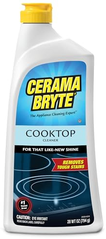 Cerama Bryte Removes Tough Stains Cooktop and Stove Top Cleaner for Glass - Ceramic Surfaces, 1-28 oz