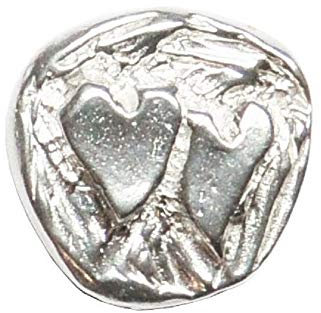 Glücksbringer Herzen aus Zinn, „All of Me Loves All of You“, Handgegossen, Geschenk zur Zinnhochzeit