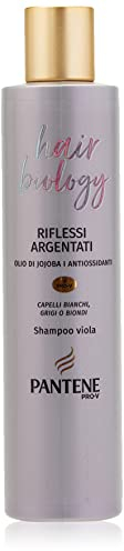 Pantene Pro-V Shampoo Antigiallo , Shampoo Capelli Professionale, per i Capelli Bianchi, Grigi o Biondi, Hair Biology Riflessi Argentati , 250 ml