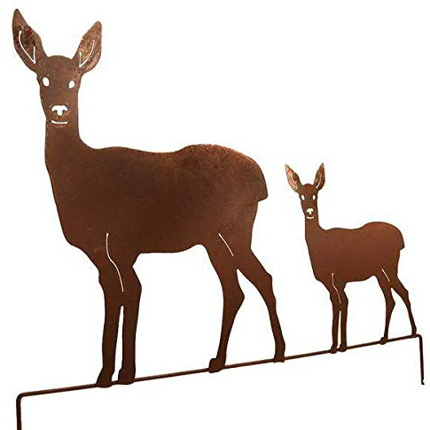 Figura di animale – spina in ruggine / figura di animale – Grande scelta – statuetta da giardino in metallo – Decorazione da giardino (famiglia di riabilitazione – Larghezza 75 cm)