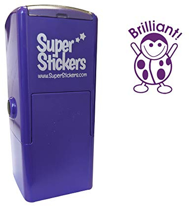 SuperStickers Brilliant Ladybird Pre Inked Stamper - Purple, Small