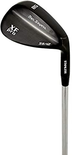 Ben Sayers XF Pro 58° Stainless Steel Wedge | Mens Right Handed Golf Wedge | Black Finish