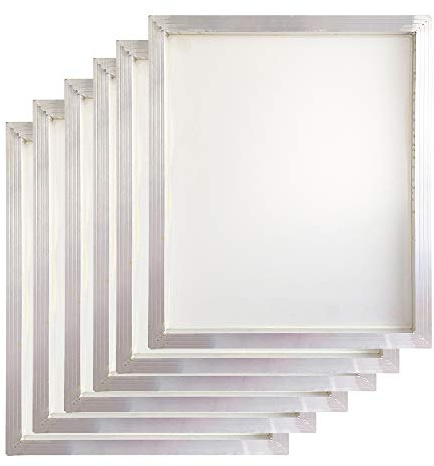 Aluminum Silk Screen Printing Screens 20 x 24 Inch Frame-110 White Mesh (6 PCS)