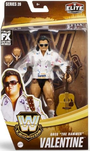 WWE Elite Collection Greg The Hammer Valentine Wrestling Action Figure Legends Mattel Series 20, HLP57