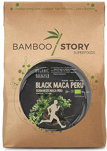 BAMBOO STORY | Maca NOIRE | Poudre | 100% Perou | Crue | Bio | Pure | 900g