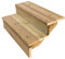 Berlin - Terrassentreppe Holz - H37cm 2 Stufen, Breite 80cm, MIT Setzstufen- Vinuovo - Set für Ihre Außentreppe aus Holz