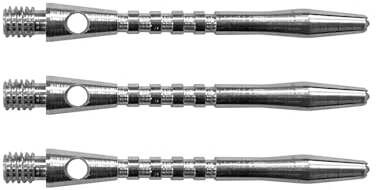 RED DRAGON Plain Medium Aluminium Dart Stems (Shafts) - 3 Sets Per Pack (9 Dart Shafts in Total)