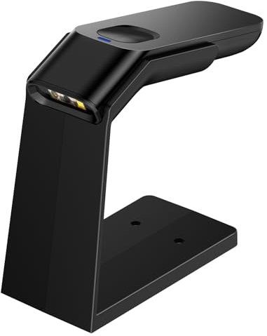 Appareil photo de documents, scanner de codes-barres sans fil avec support, numérisation automatique disponible, batterie rechargeable offrant une vitesse de mise au point rapide