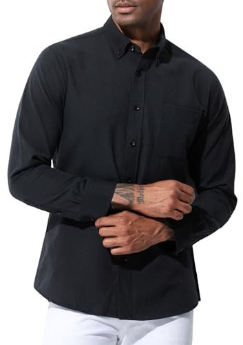 Casey Kevin Camisa Hombre Manga Larga | Camisas Hombre Cuello Abotonado | Oxford | 60% algodón/40% poliéster