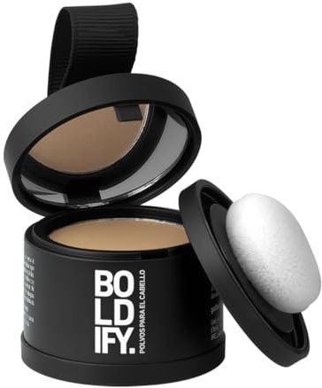 BOLDIFY Retocador de raíces en polvo – Cubre Canas Mujer y Hombre 24 Horas – Maquillaje Capilar Resistente al agua, No Mancha 4,5g (Rubio oscuro)