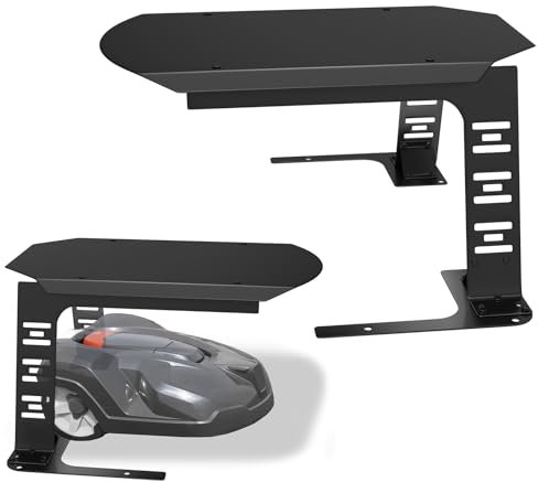 LARS360 Mähroboter Garage aus Metall - Robuste Überdachung für Landroid & Rasenroboter - Wetterfest, UV-Schutz, Einfache Montage - 77x94x36 cm