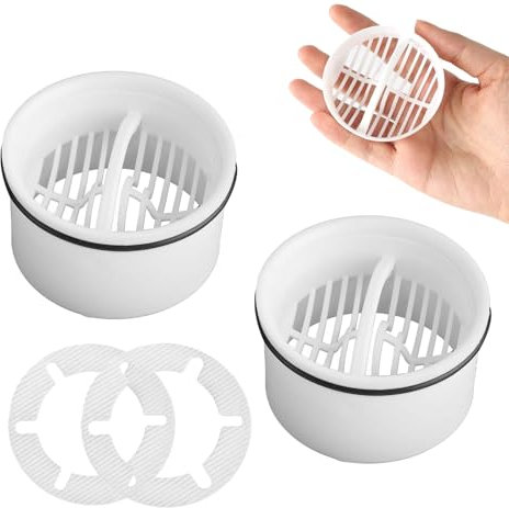 Boutihao 2 Piezas Juego de Colador de Pelo y Tubo de Inmersión para Desagüe de Ducha, Tubo Sumergible para Ducha, Atrapa Pelos Ducha, Compatible con los Sistemas de Desagüe 6960, 6963, 6961, 6962