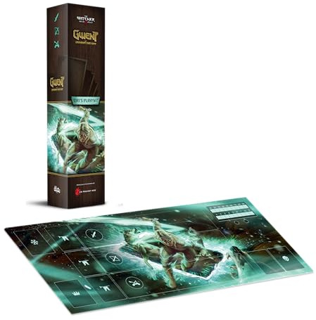 No Loading Games, Gwent Neoprene Mat Ciri Tapis de Jeu avec Zones de Cartes imprimées et Bandes 290 x 730 mm