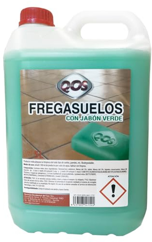 Fregasuelos al Jabón Verde Especial para Superficies y Suelos Delicados. Máxima Limpieza y Brillo. PH Neutro. Garrafa 5L