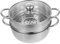 Vaporiera Fornello a Vapore in Acciaio Inox Pentola a Vapore in Metallo Pentole a Induzione Zuppa Veggie Cibo Pentola