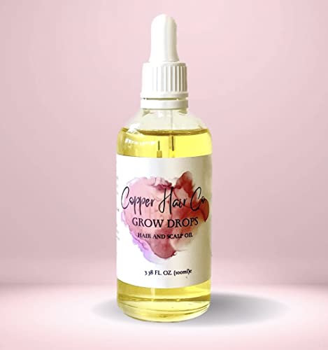 Grow Drops, Hair Growth Oil, with Rosemary and Jojoba. 100% natural, for all hair types, CG friendly