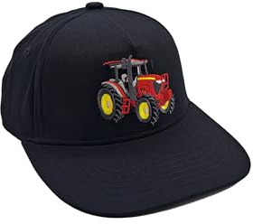 ASVP Shop Kinder Baseballkappe mit Traktor – Jungen Cap, Sportliche Basecap für Jungs By (DE/NL/SE/PL, Alter, Einheitsgröße, 11 Jahre, Schwarz)