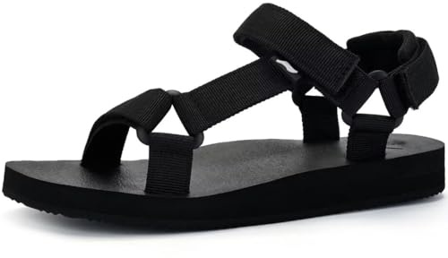 YOCCI Sandales de sport originales pour femme - Sandales de randonnée avec soutien voûte plantaire - Semelle intérieure - Poids léger - Chaussures aquatiques