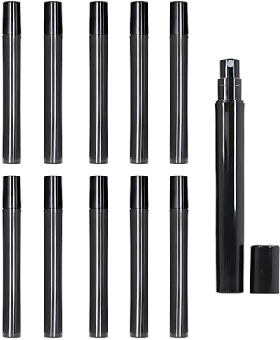 QOCUILC 10 Pezzi Flaconi Spray da Viaggio 5ml, Bottiglie Spray Trasparenti per Profumi, Cosmetici e Cura del Corpo, Mini Flaconi per Liquidi, Portatili e Leggeri per Viaggi e Uso Quotidiano