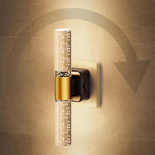 Emeritpro Nachtlicht Steckdose, Nachtlicht mit Dämmerungssensor Dimmbar, Acryl LED Steckdosenlicht 3000K Warmweißes, Drehbar 180°, für Kinderzimmern, Fluren, Schlafzimmern, Treppen, 1 Stück, 1W