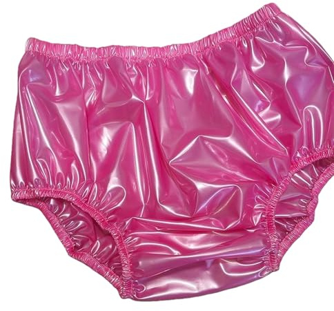 Wasserdichte PVC Inkontinenz Schutzhose für Erwachsene Wiederverwendbar Auslaufsicher Flexibel Und Komfortabel Unisex Waschbare LanganhaltendePink,S