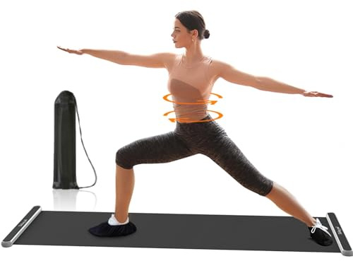 Planche à diapositives d'entraînement | Tapis de glisse sportif | Tapis d'exercice d'équilibre pour la mise en forme du corps, l'entraînement du noyau, de la taille, des jambes et des abdominaux, l'am